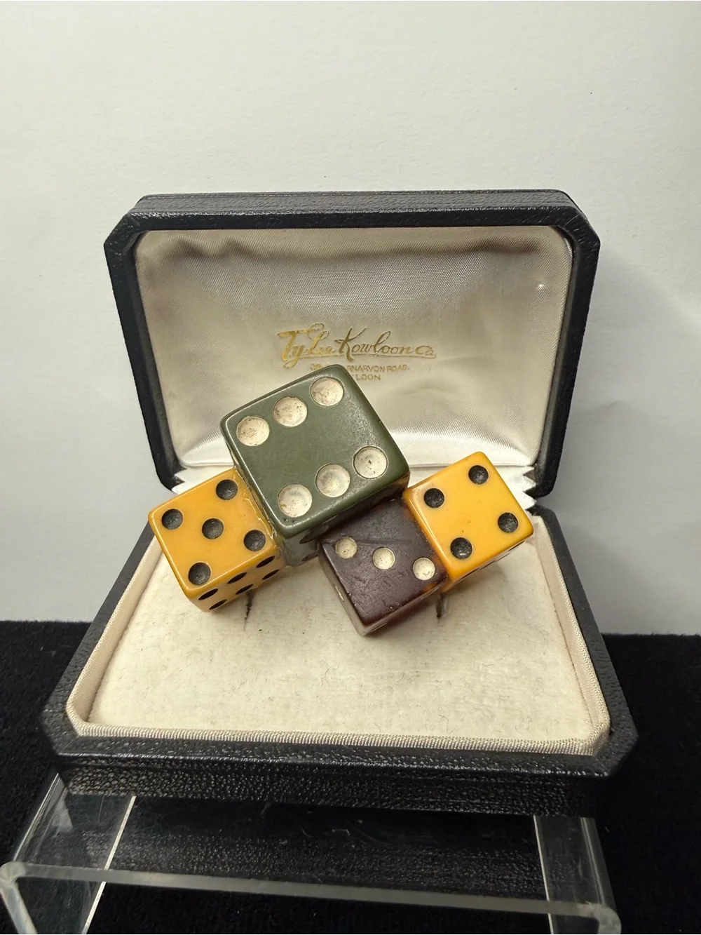 Vintage Dice Brooch